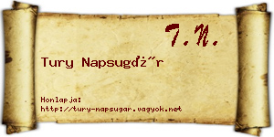 Tury Napsugár névjegykártya